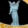 White Marble Female Large Size Angel Statue (STU-D198)